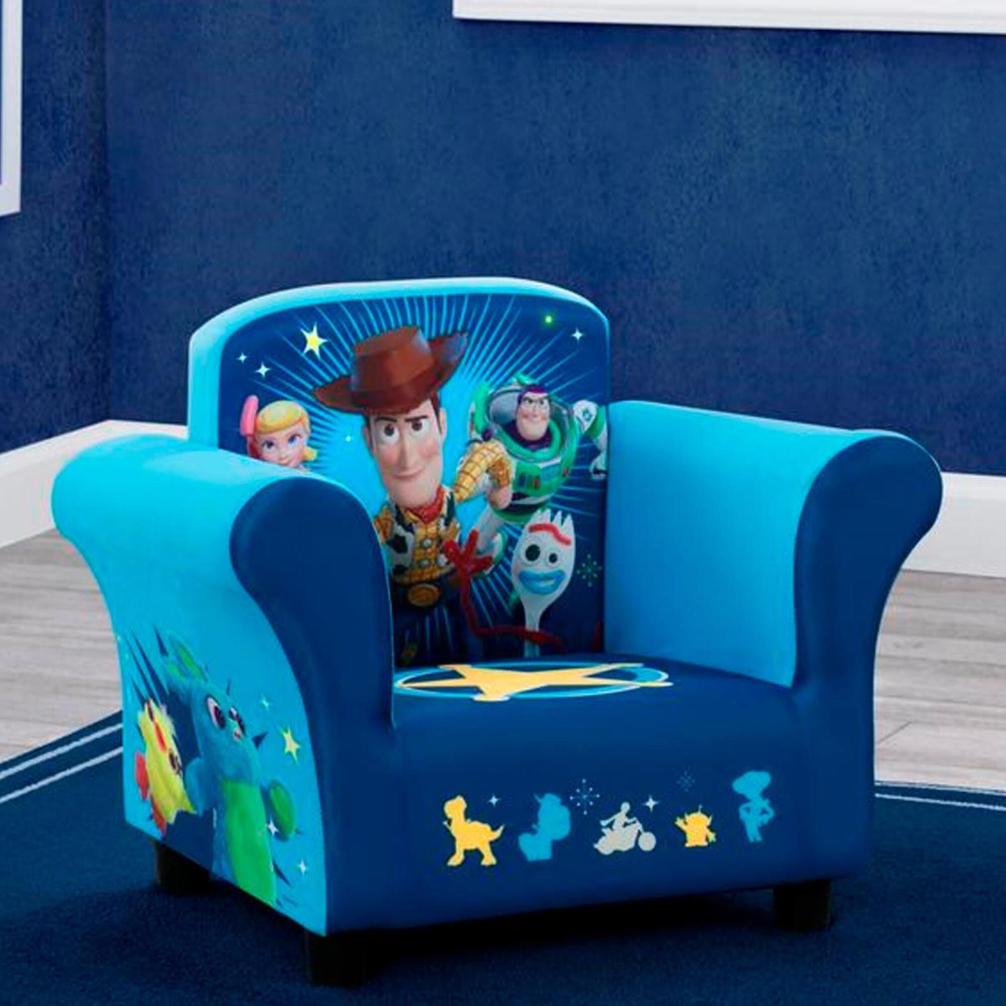 Delta Toy Story 4 Kid Upholstered Chair in Blue NFM