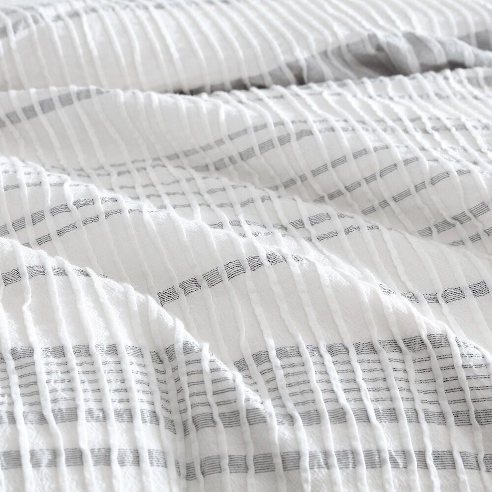 Hallmart Collectibles Skylar 5-Piece Queen Comforter Set in Ivory and Gray, , large