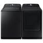 Samsung 5.5 cu. ft. Extra-Large Capacity Smart Top Load Washer with Super Speed Wash and 7.4 cu. ft. Smart Electric Dryer with Steam Sanitize+ in Brushed Black, , large
