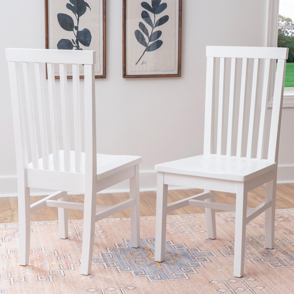 Linon Home Decor Percival Side Chair in White (Set of 2), , large