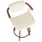 Lumisource Oracle Swivel Counter Stool with Cream Cushion in Walnut and Black, , large