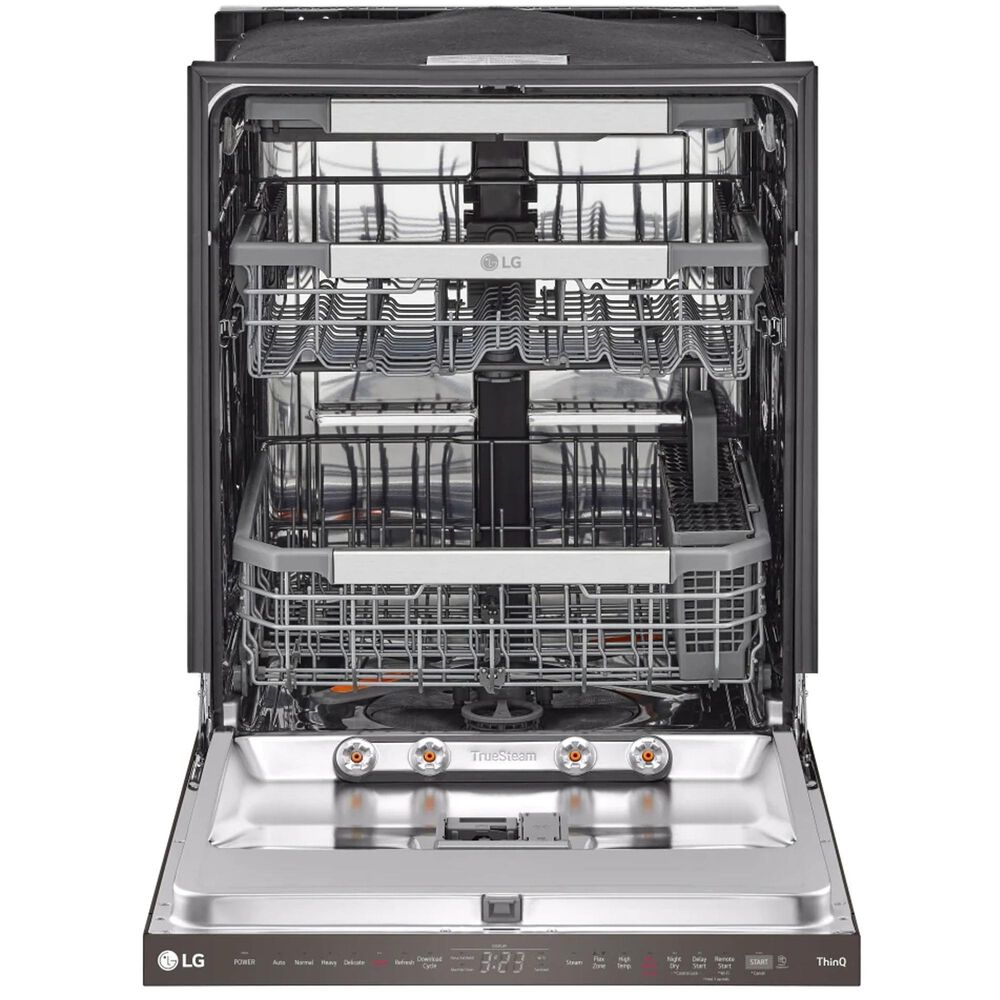 LG 24&quot; Top Control Smart Dishwasher with TrueSteam and Dynamic Heat Dry in Black Stainless Steel, , large