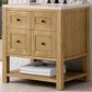 James Martin Vanities Breckenridge 30" Single Bathroom Vanity in Light Natural Oak with 3 cm Eternal Marfil Quartz Top and Rectangular Sink, , large