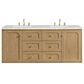 James Martin Vanities Laurent 60" Double Bathroom Vanity in Light Natural Oak with 3 cm Ethereal Noctis Quartz Top and Rectangular Sinks, , large