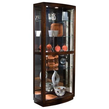 Chapel Hill 80" Curio Cabinet in Mahogany Brown, , large