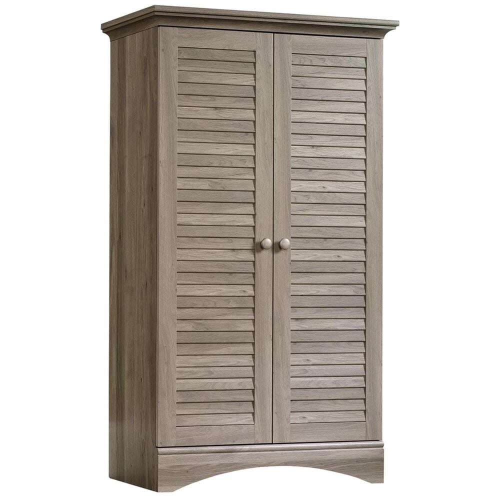 Sauder Harbor View Storage Cabinet in Salt Oak Finish, , large