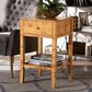 Baxton Studio Ghina 1-Drawer Nightstand in Light Mappa Burl, , large