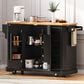 HOMLUX 56" Kitchen Island with Drop Leaf in Black, , large