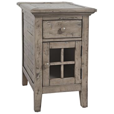 Waltham Rustic Shores Power Chairside Table in Weathered Gray, , large