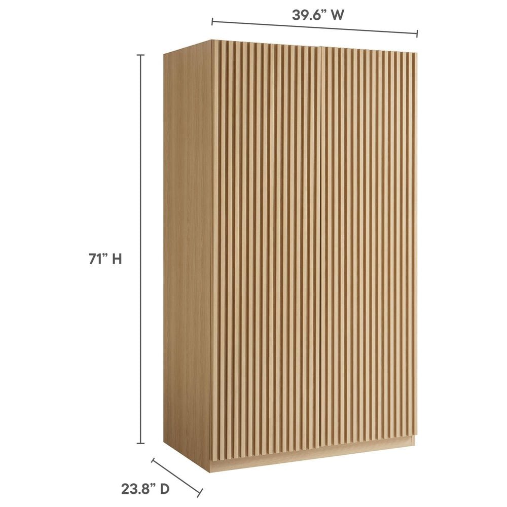 Modway Render 2-Door Wardrobe Closet in Oak, , large