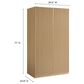 Modway Render 2-Door Wardrobe Closet in Oak, , large