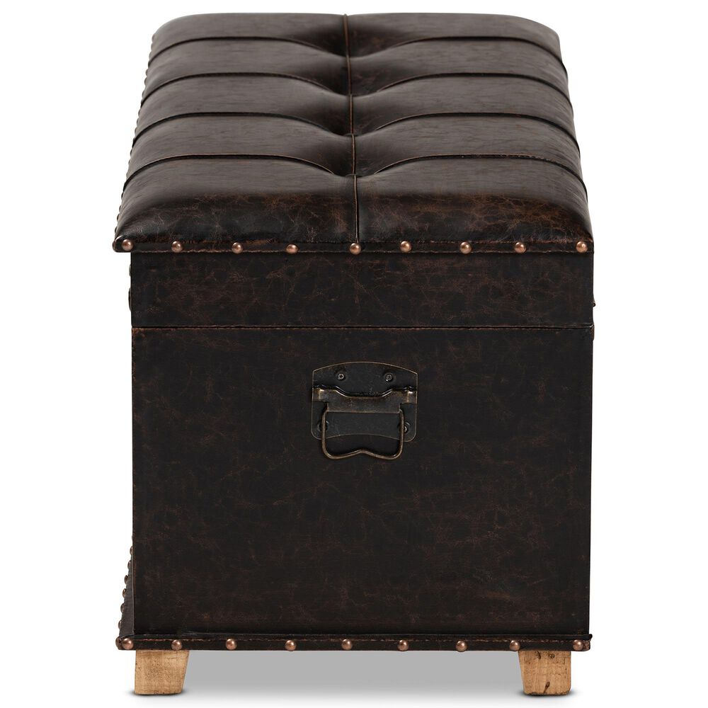Baxton Studio Janna Storage Ottoman in Dark Brown, , large