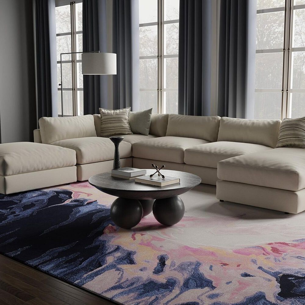 Feizy Rugs Kawai 10&#39; x 14&#39; Pink and Multicolor Area Rug, , large