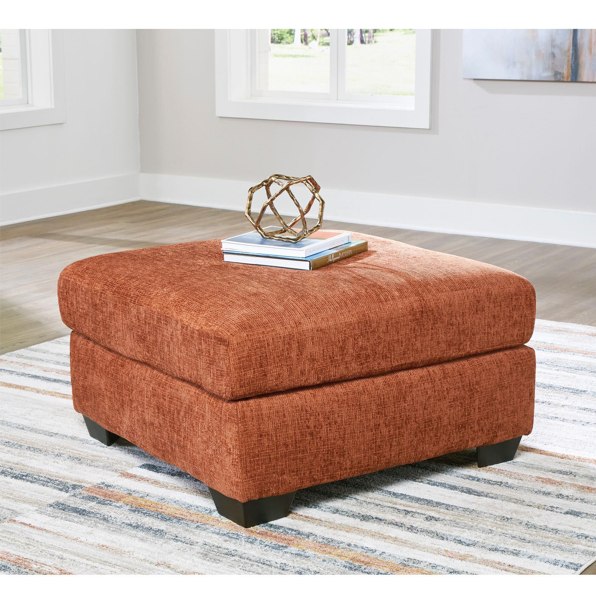 Ashley Aviemore Oversized Accent Ottoman in Spice