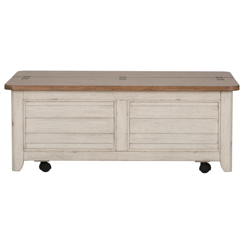Belle Furnishings Farmhouse Reimagined Storage Trunk in White, , large