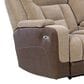 Ashley Mixed Motion Power Reclining Loveseat with Console in Brownstone, , large