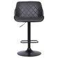 Blue River Toby Adjustable Height Bar Stool in Grey Faux Leather and Black, , large