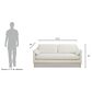 Jennifer Taylor Home Pasadena Stationary Sofa in Flax White, , large