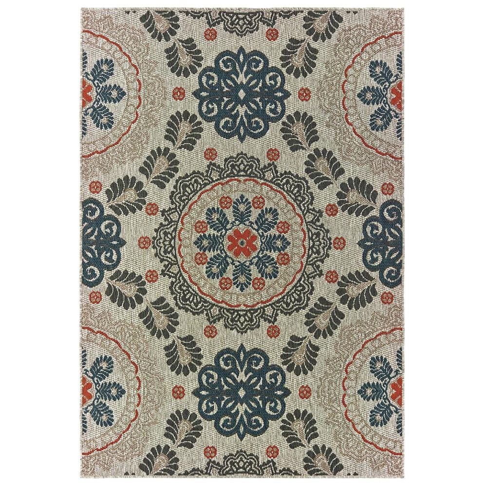 Oriental Weavers Latitude 1903W 6"7" x 9"2" Grey Area Rug, , large