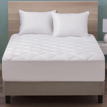 Allied Home Slumber Sleep California King Medium Deep Pocket Mattress Pad in White, , large