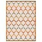 Safavieh Cabana CBN333A 6"7" x 9" Ivory and Orange Indoor/Outdoor Area Performance Rug, , large
