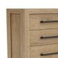 Shannon Hills Davie 3-Piece Queen Upholstered Panel Bed with Nightstand Set in Pale Oak, , large