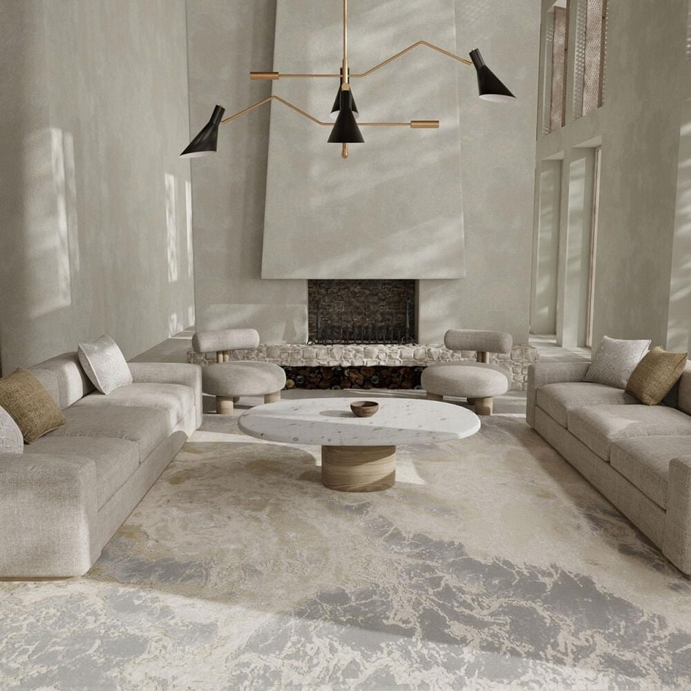 Feizy Rugs Aura 12&#39; x 18&#39; Beige, Gray and Gold Area Rug, , large