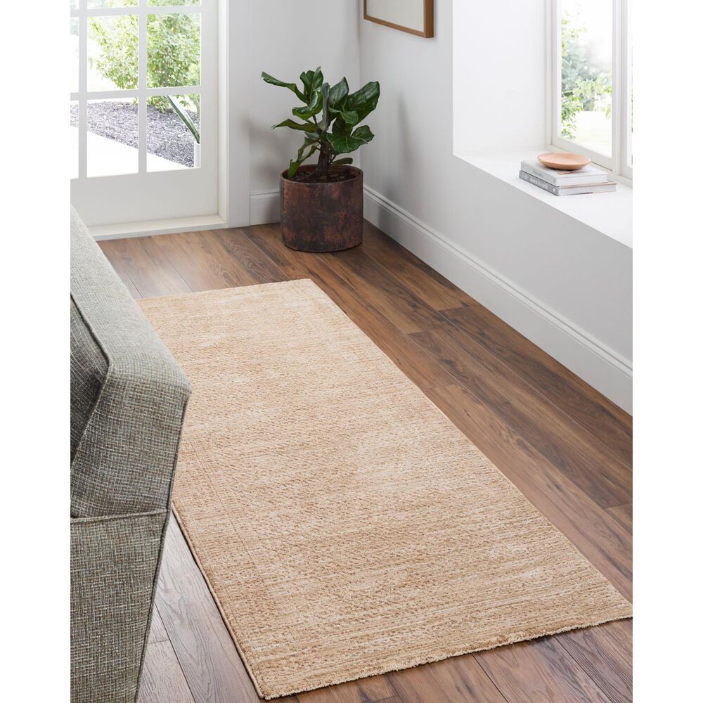 Surya Masterpiece MPC-2323 Light Beige, Beige and Brown 2&#39;7&quot; x 10&#39; Runner, , large