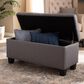 Baxton Studio Fera Storage Ottoman in Gray, , large