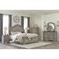 Ashley Lodenbay 3 Drawer Nightstand in Antiqued Gray and Walnut Brown, , large