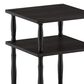 HOMLUX Turn-N-Tube Table in Espresso and Black, , large