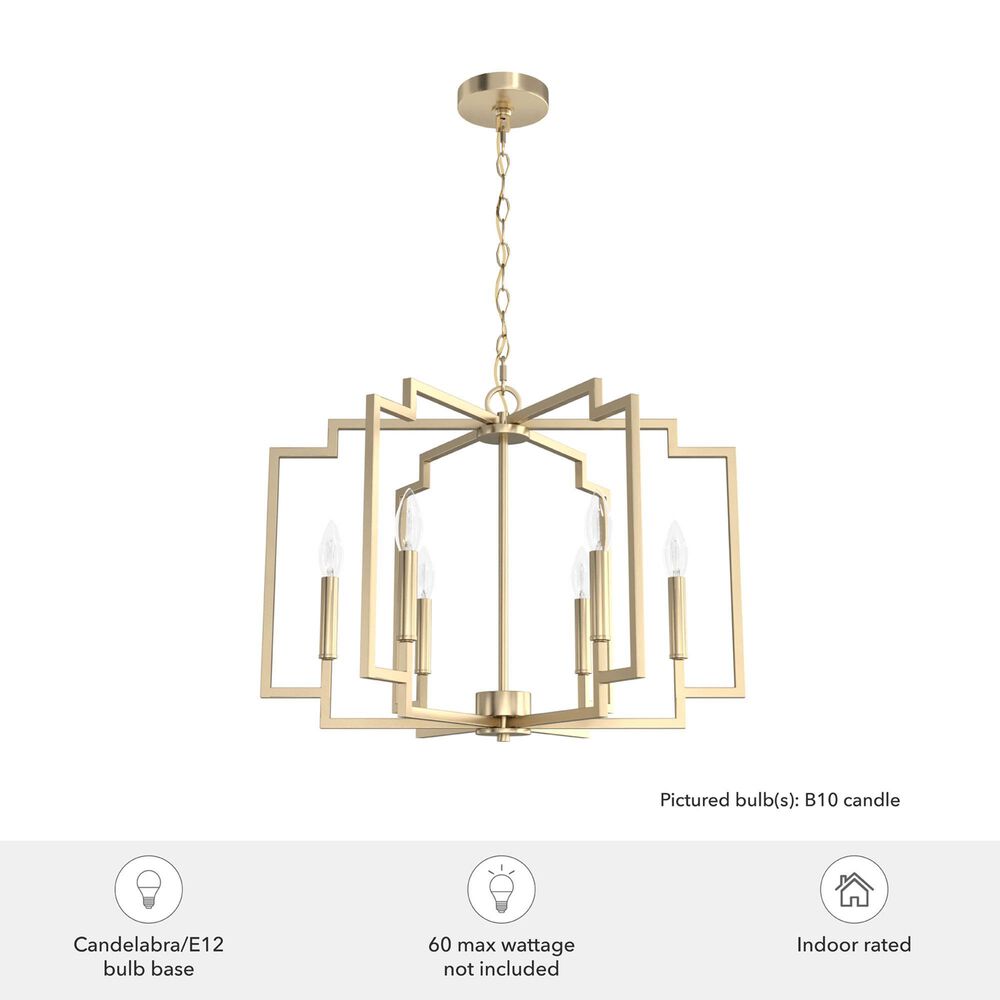 Hunter Zoanne 24&quot; 6-Light Chandelier in Alturas Gold, , large