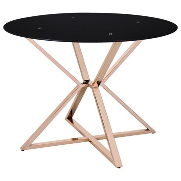 Furniture of America Villanueva Dining Table in Gold and Black - Table Only, , large