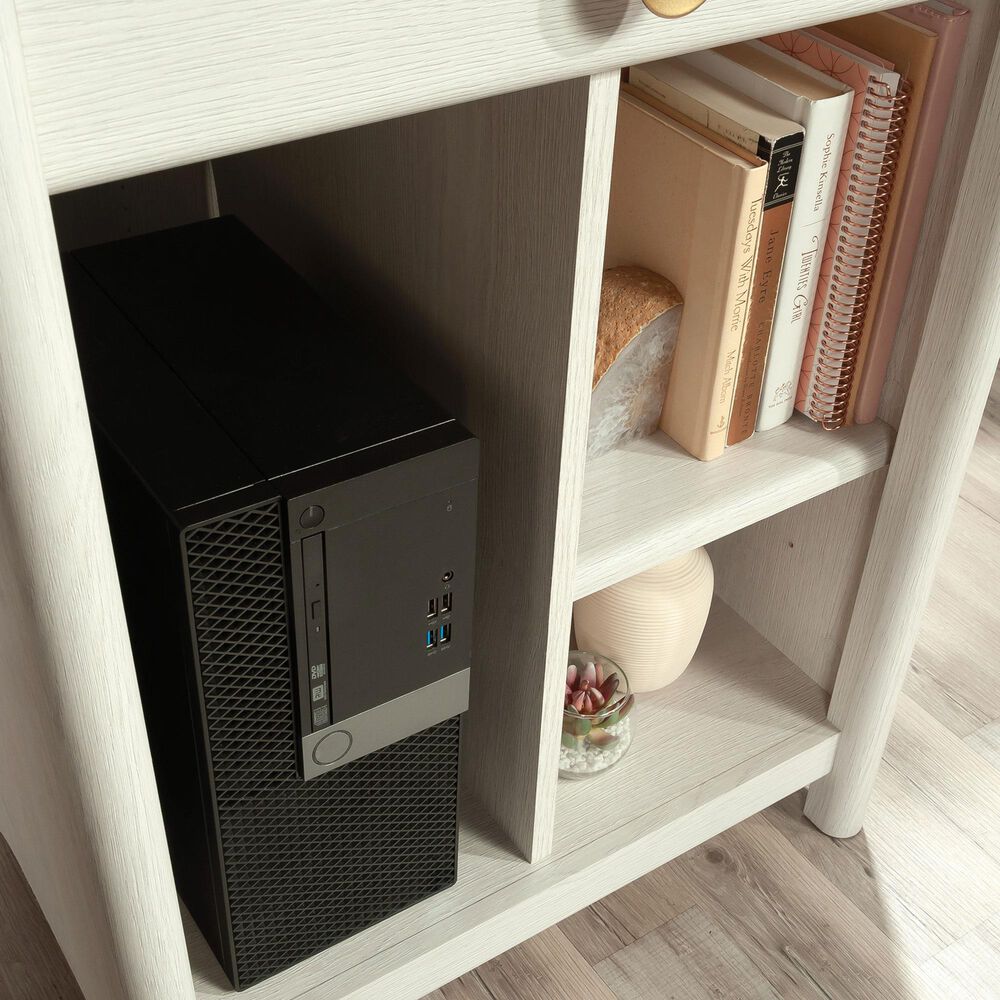 Hearth and Haven 2-Drawer Computer Desk in Light Grey, , large