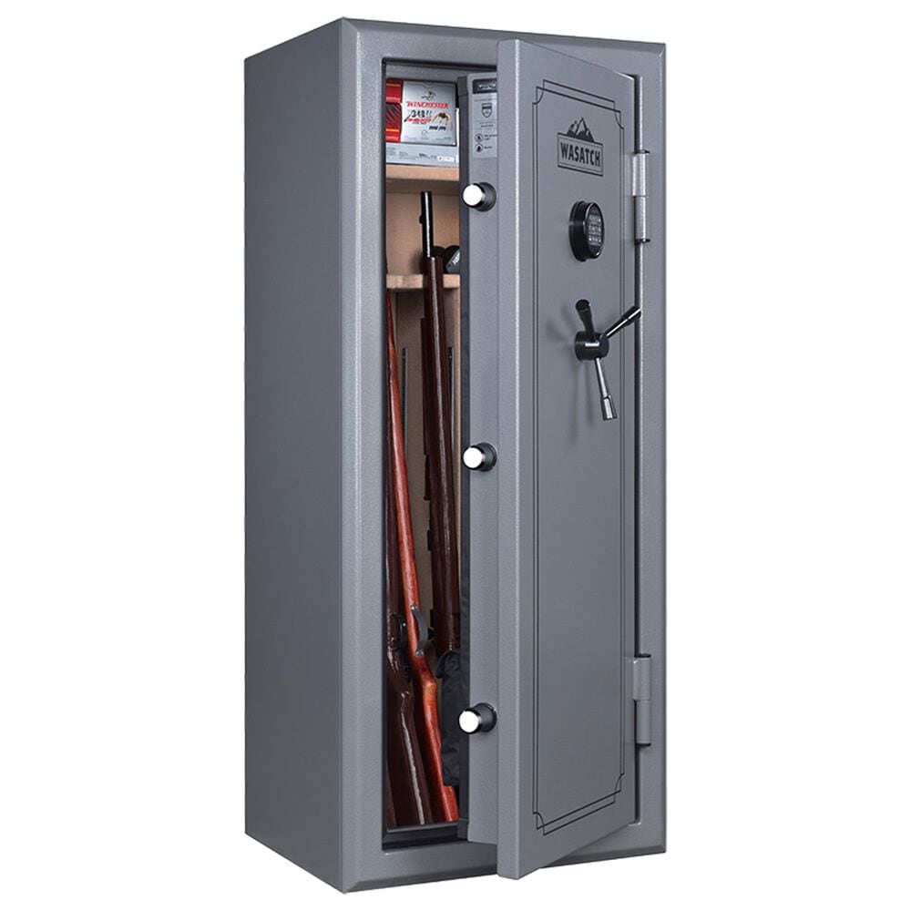Wasatch 24-Gun Fireproof and Waterproof Safe with Electronic Lock in Pebble Gray, , large