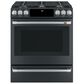 Cafe 30" Slide-In Convection Gas Range with Storage Drawer in Matte Black, , large