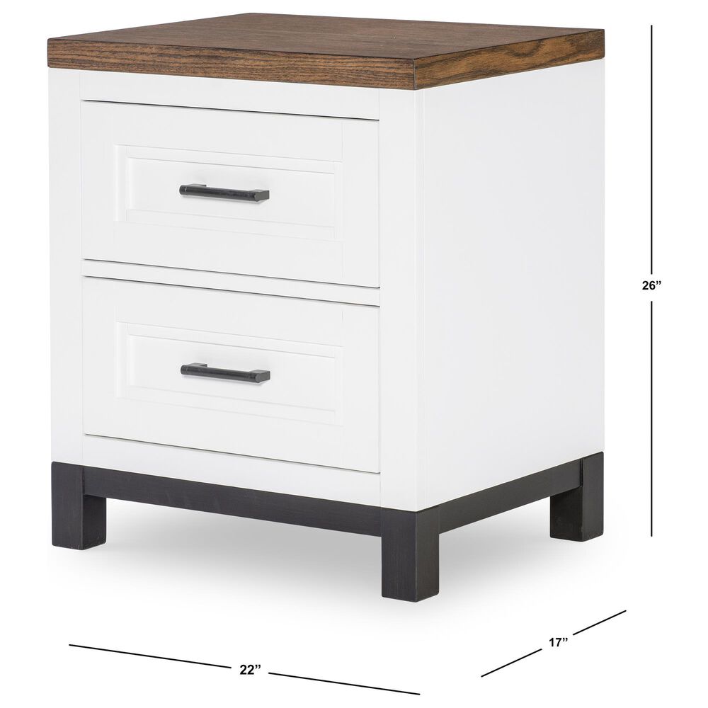 Legacy Classic Dutton 4-Piece Full Bedroom Set in Natural White, Toasted Coconut and Aged Black, , large