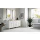James Martin Vanities Brittany 72" Double Bathroom Vanity in Bright White with 3 cm Arctic Fall Solid Surface Top and Rectangle Sinks, , large