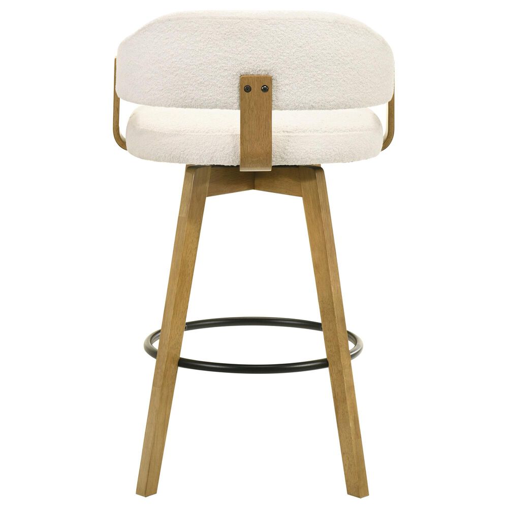 Armen Living Callah Swivel Bar Height Stool in Amber Glow, , large