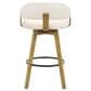 Armen Living Callah Swivel Bar Height Stool in Amber Glow, , large