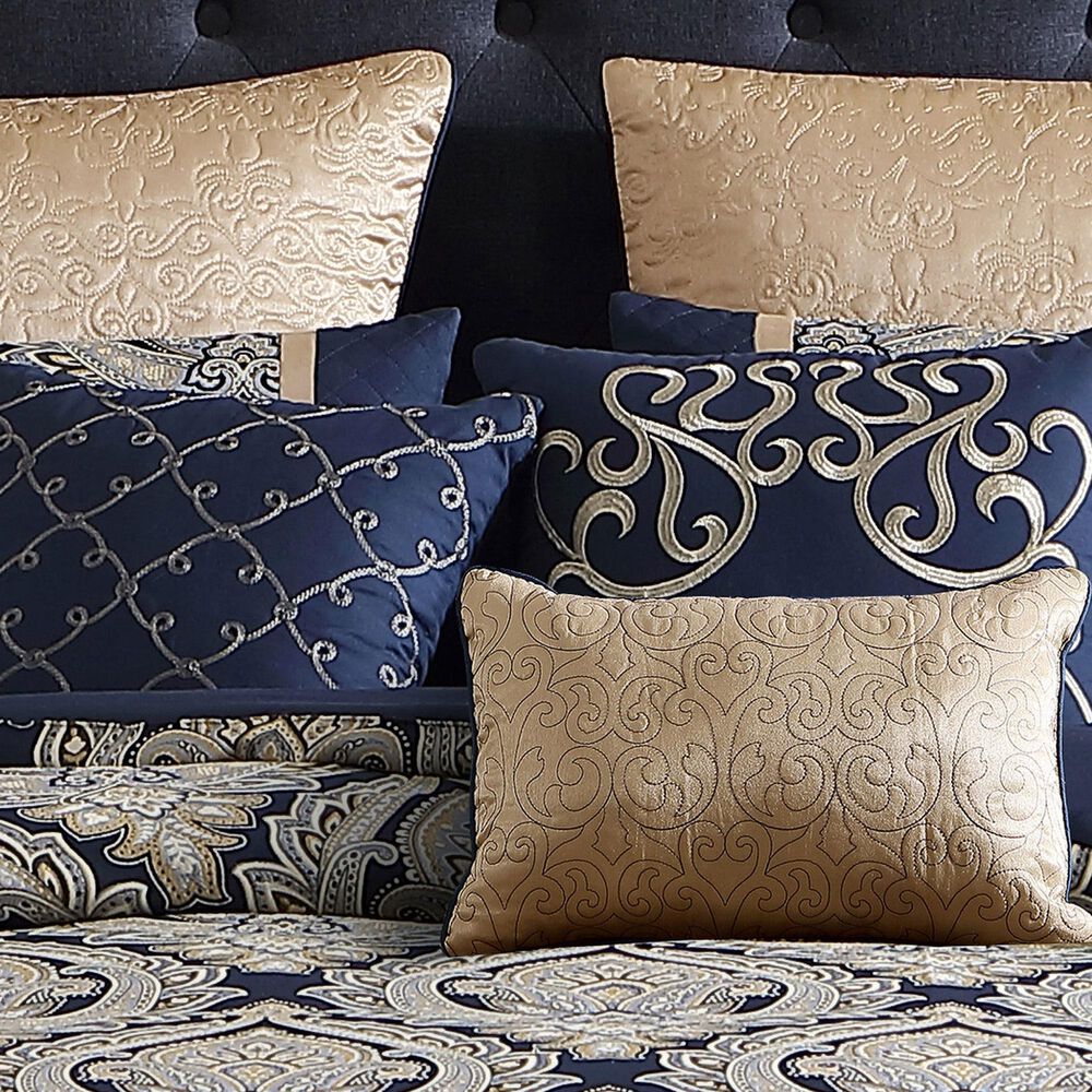 Hallmart Collectibles Brady 9-Piece Queen Comforter Set in Navy, , large