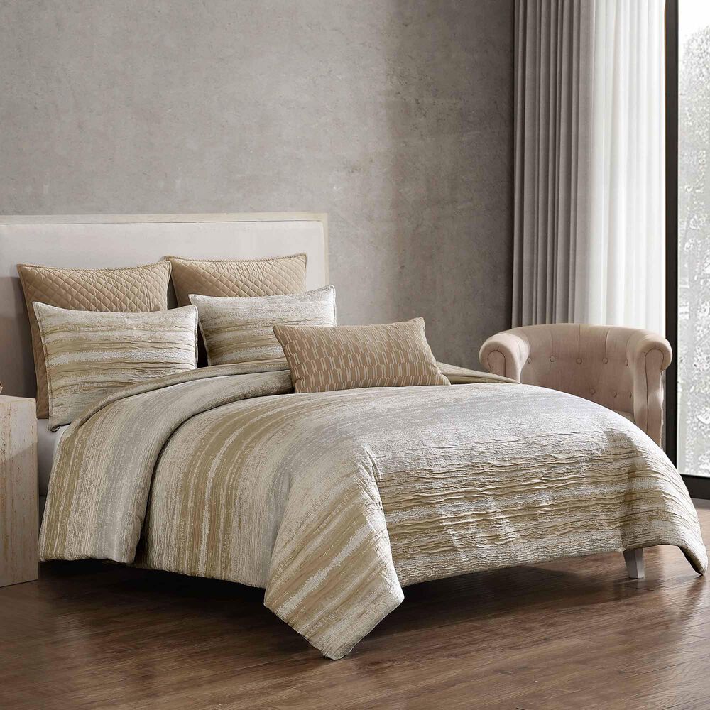 Hallmart Collectibles Jeremy 7-Piece King Comforter Set in Gold, , large
