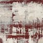 Nourison Maxell MAE14 5"3" x 7"3" Ivory and Red Area Rug, , large