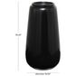 Maple and Jade 30" Tall Floor Decorative Vase in Polished Black, , large