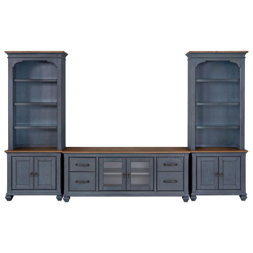 Legends Furniture Americana Bookcase Pier in Corduroy Blue, , large