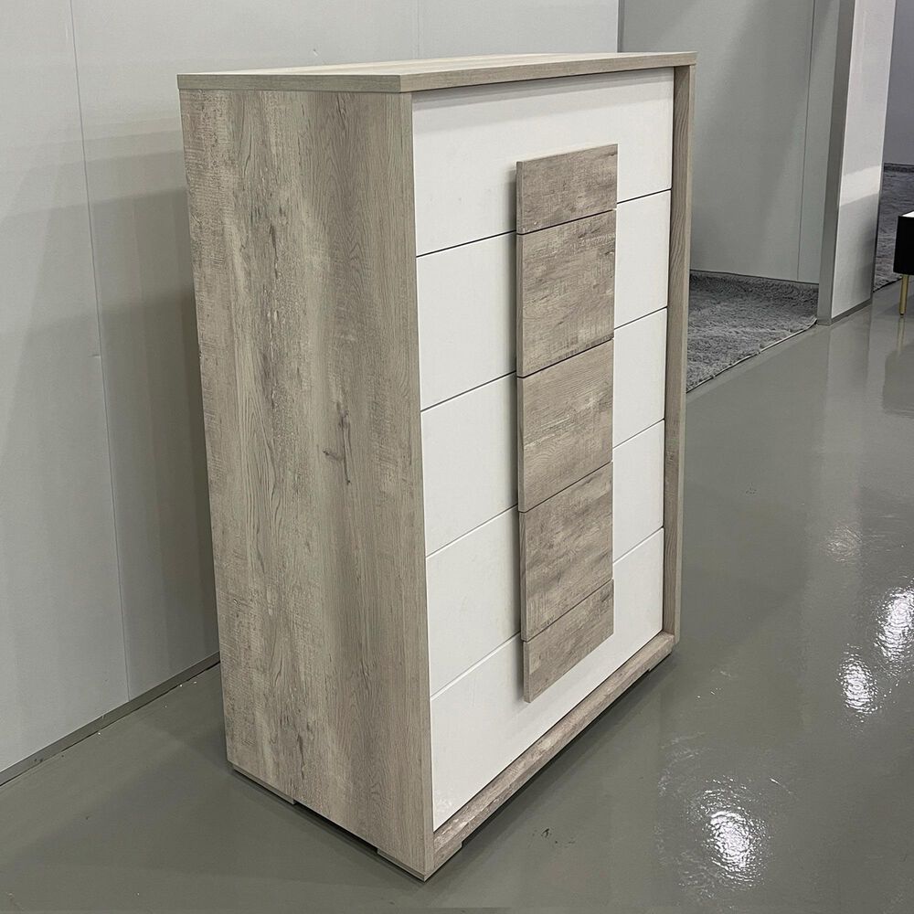 Mayberry Hill San Matteo 5-Piece Twin Bedroom Set in Ash Grey and White, , large