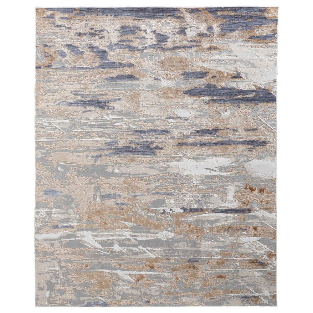 Feizy Laina 4" x 6" Beige and Blue Area Rug, , large