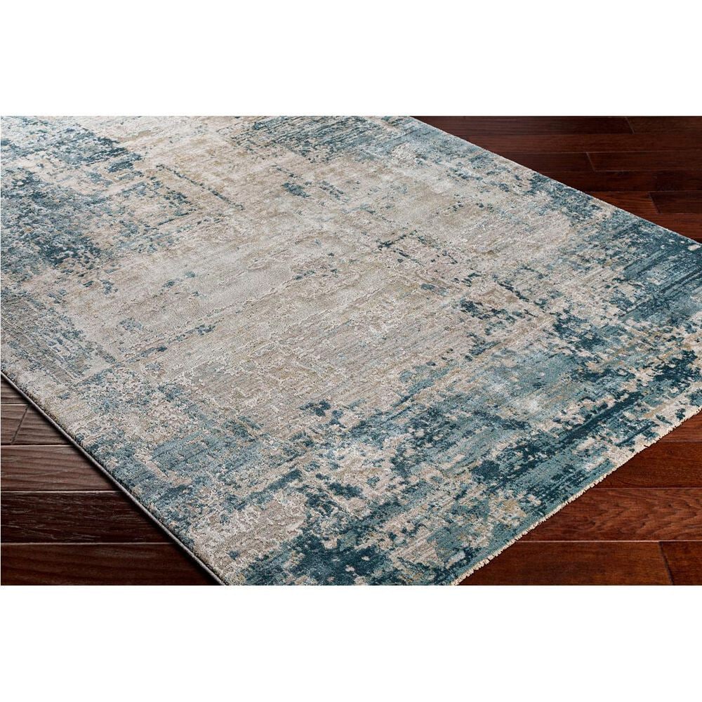 Surya Brunswick 2&#39; x 3&#39; Dusty Sage, Light Gray, Olive, Pale Blue, Taupe, Teal and Navy Area Rug, , large