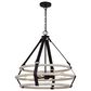 Vaxcel Taylor 4-Light Pendant in Textured Black and Ash Gray, , large