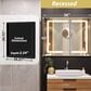 HOMLUX 36" x 30" Bathroom Medicine Cabinet with Mirror in Silver, , large